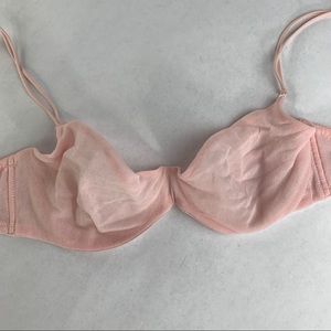 My soft pink sheer mesh daredevil underwire bra